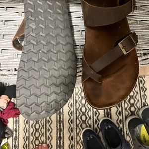 Brown leather sandals